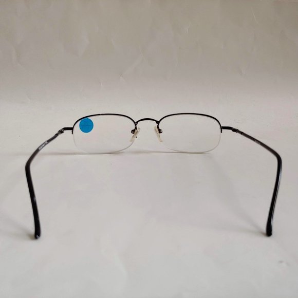 NWT Vintage 90's Rectangle Metal Semi-Rimless Reading Glasses +2.50 (S.Black) - Picture 3 of 4